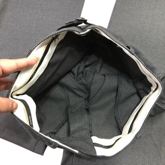 Ann Taylor Loft Marisa Women Straight Low Rise Dress Pants SZ 0 Black Houndstoot - Picture 5 of 14